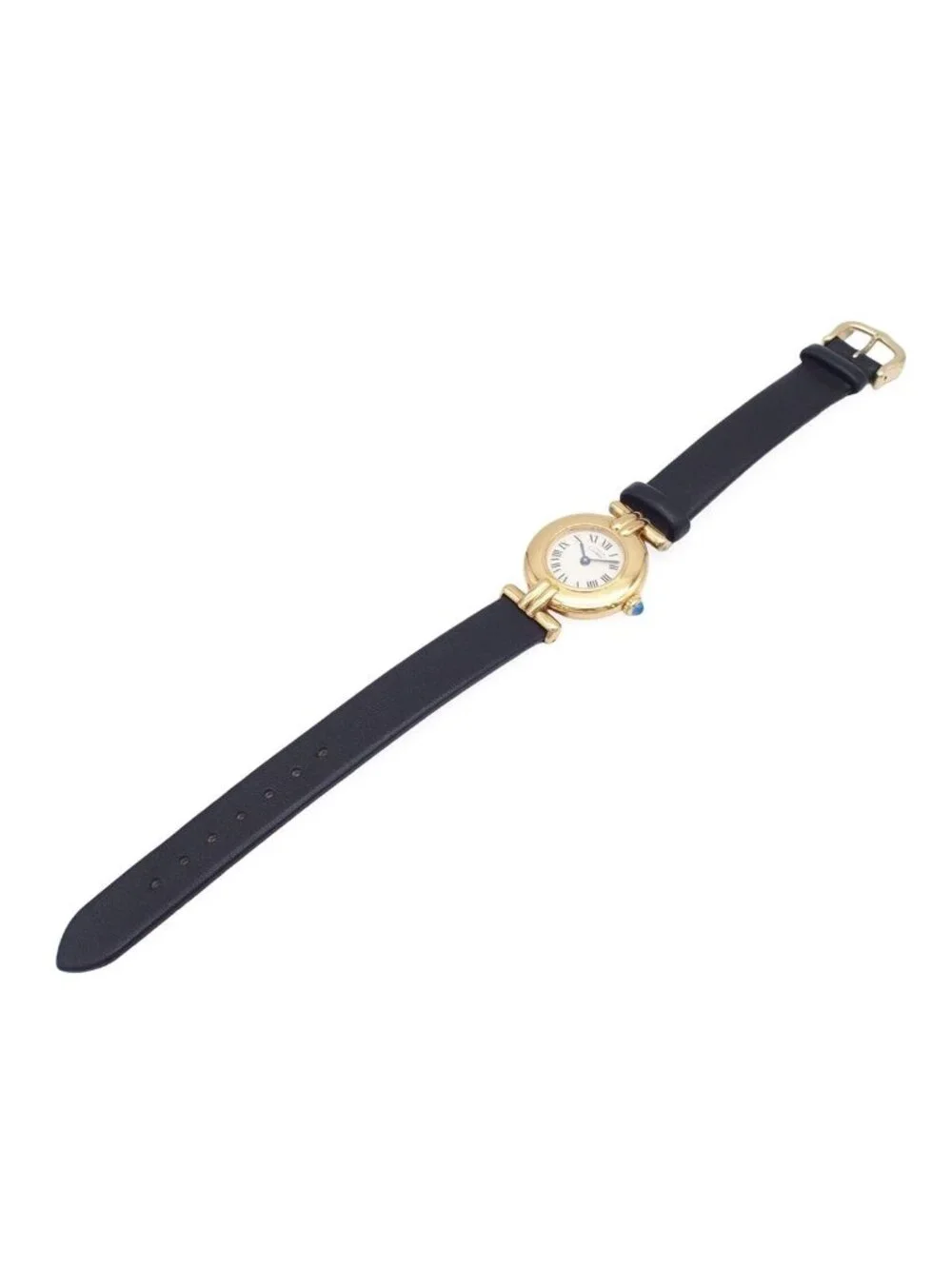 Cartier Must Colisee SM Vermeil Ivory Leather Watch